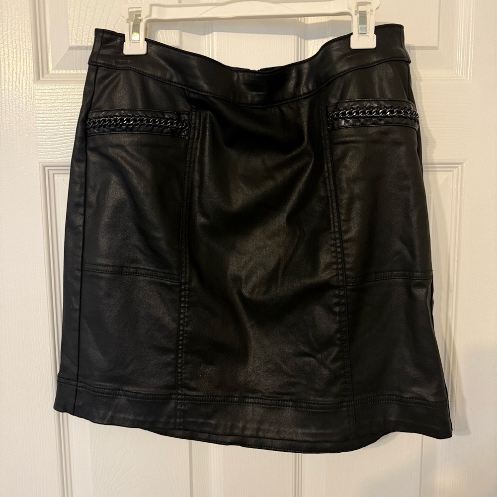 White House Black Market Black A-Line Mini Skirt